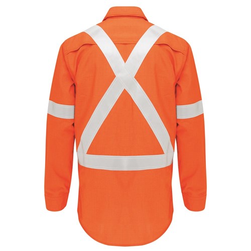 Boomerang Hi-Vis FR Button-Up Shirt with Reflective Tape PPE1