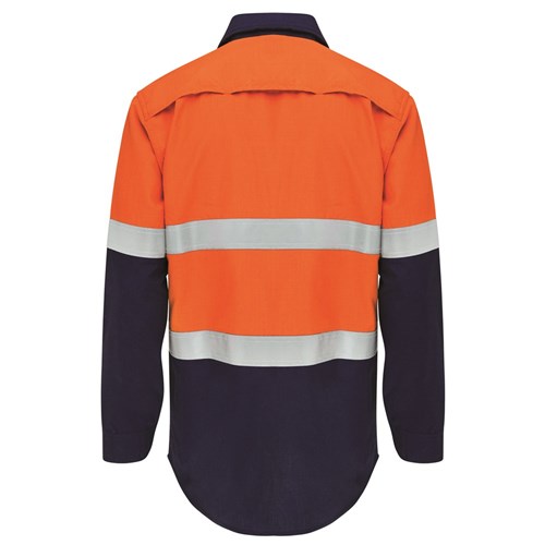 Boomerang Mens Hi-Vis FR Button-Up Shirt with Reflective Tape PPE1