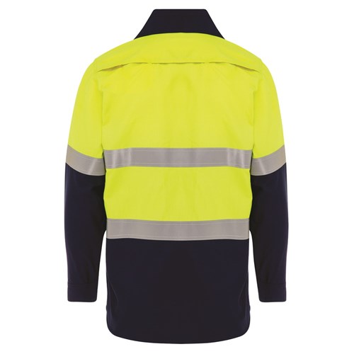 Boomerang Mens Hi-Vis FR Button-Up Shirt with Reflective Tape PPE1