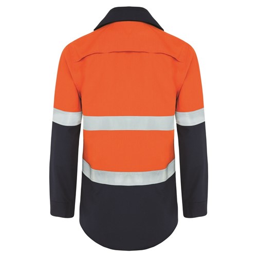 Boomerang Mens Hi-Vis FR Button-Up Shirt with Reflective Tape PPE2