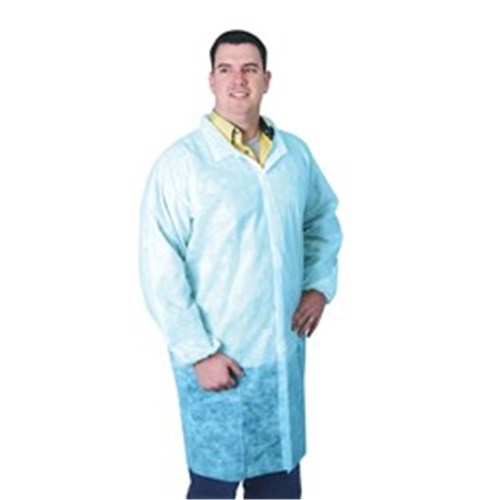 Frontier Disposable Lab Coat with Grip Tab - | Bunzl Safety AU