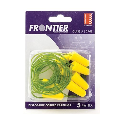 Frontier Disposable Corded Earplugs