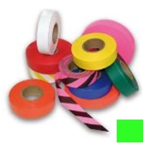 Flagging Tape Fluro Green 25mmx100M Roll