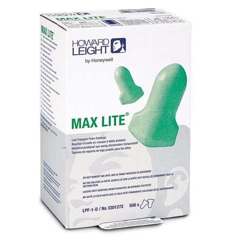 Sperian Max-Lite Low Pressure Foam Earplugs - Dispenser Pack (500Pr) Moq-20
