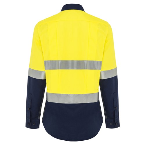 WS Workwear Koolflow Womens Hi-Vis Button-Up Shirt with Reflective Tape