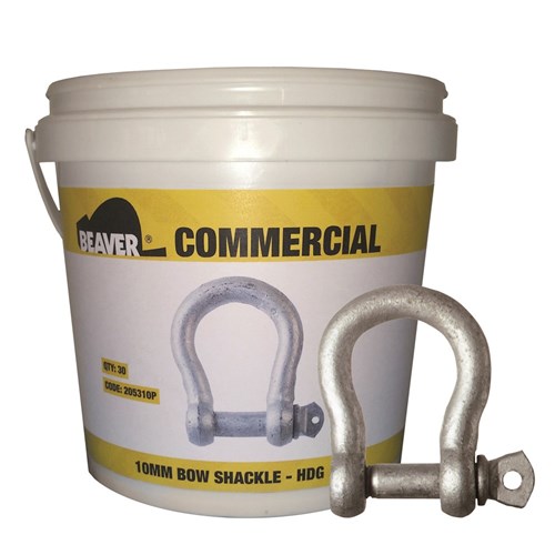 Beaver Hot Dipped Galvanised Commercial Bow Shackles (Pail)