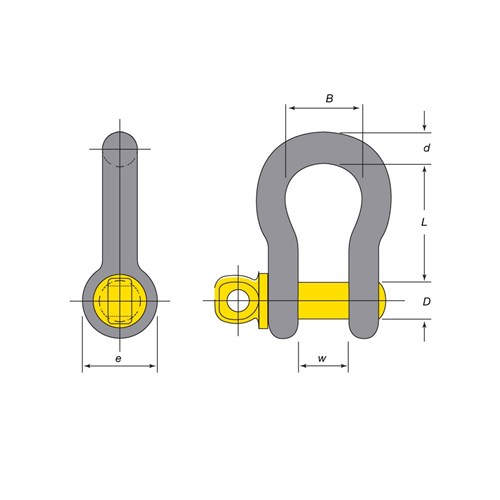 Beaver Hot Dipped Galvanised Screw Pin Bow Shackles (Pail)