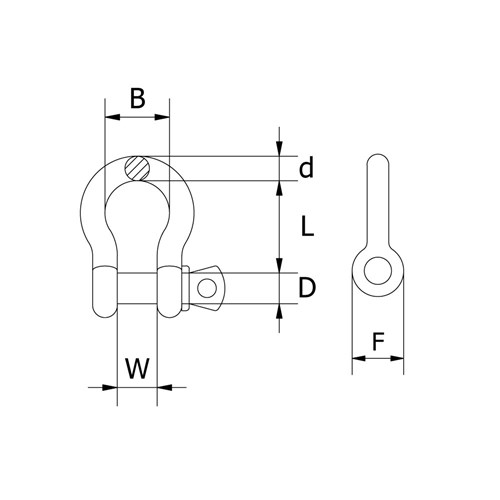 Beaver Screw Pin Anchor  Bow Shackle