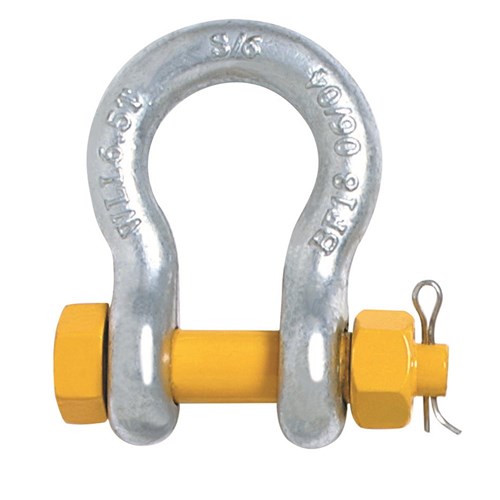 Beaver Grade S Yellow Pin Bow Shackle