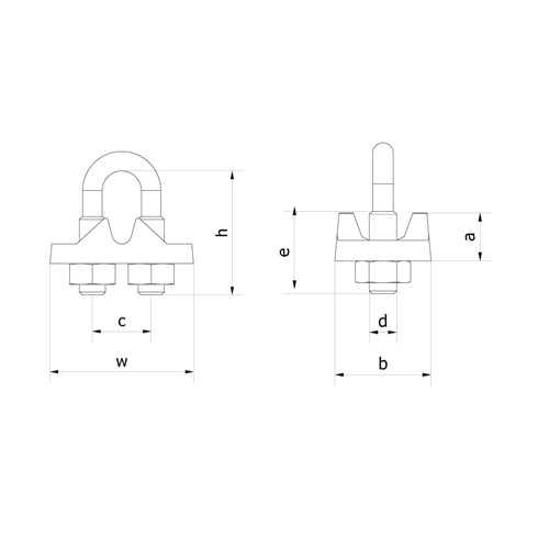 Beaver Commercial Galvanised Wire Rope Grips (Pail)