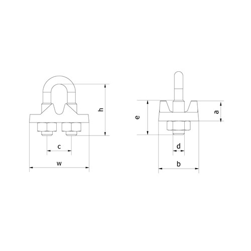 Beaver Galvanised Wire Rope Grips