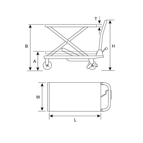 Beaver Single Hydraulic Scissor Lift Table