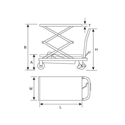 Beaver Two Stage Hydraulic Scissor Lift Table