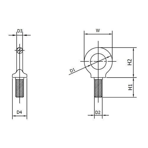 Beaver Lifting Collared Eyebolts with B.S.W. Thread