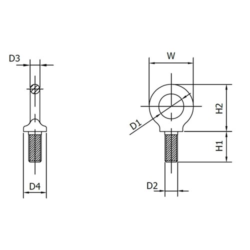 Beaver Lifting Collared Eyebolts with Metric Thread