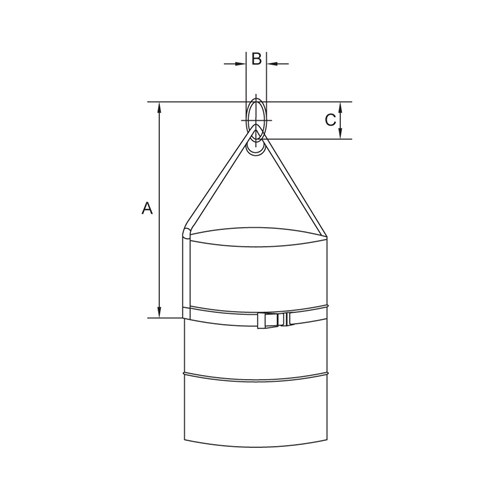 Beaver Drum Lifting Web Sling with Head Ring