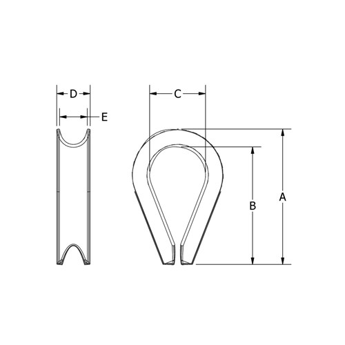 Beaver G316 Stainless Steel Wire Rope Thimble