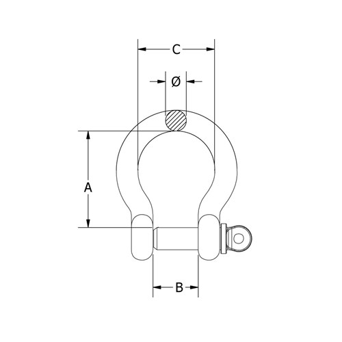 Beaver G316 Stainless Steel Bow Shackle