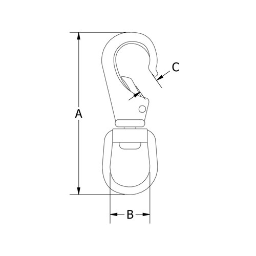 Beaver G316 Stainless Steel Swivel Eye Snap