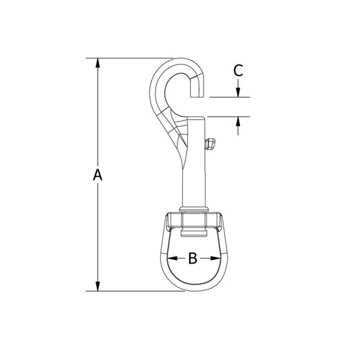 Beaver G316 Stainless Steel Swivel Eye Snap Hook