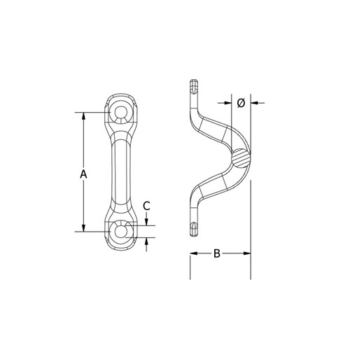 Beaver G304 Stainless Steel Wire Eye Saddle