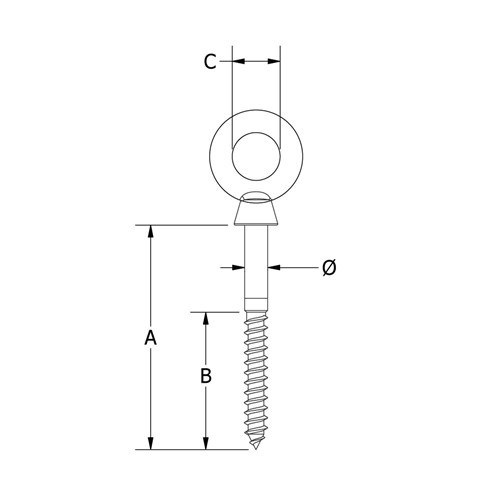 Beaver G316 Stainless Steel Eye Screw