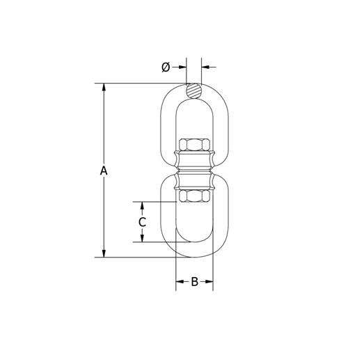 Beaver G316 Stainless Steel Eye and Eye Swivel