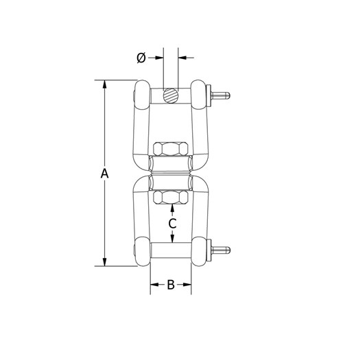 Beaver G316 Stainless Steel Jaw and Jaw Swivel