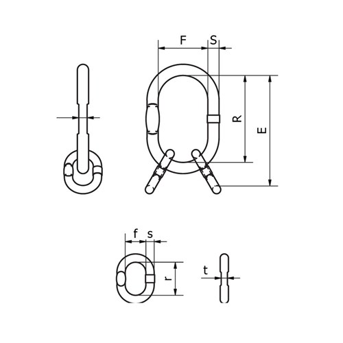 Beaver G80 Recessed Enlarged Multi-Leg Master Link - Oblong