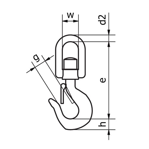 Beaver G80 Eye Swivel Hook With Safety Latch