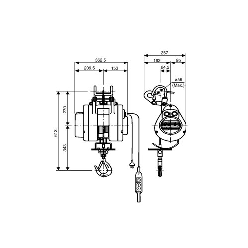 Beaver Electric Single Phase Mini Hoist