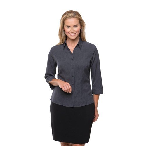 City Collection Womens Ezylin Button-Up Shirt