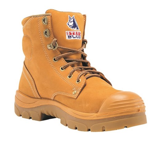 Steel Blue Argyle TPU Lace-Up Safety Boots