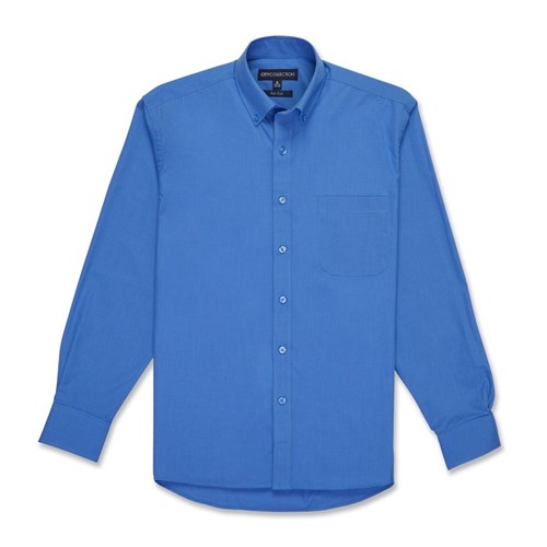 City Collection Mens Micro Check Button-Up Long Sleeve Shirt