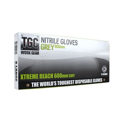 TGC Disposable Glove Nitrile Grey