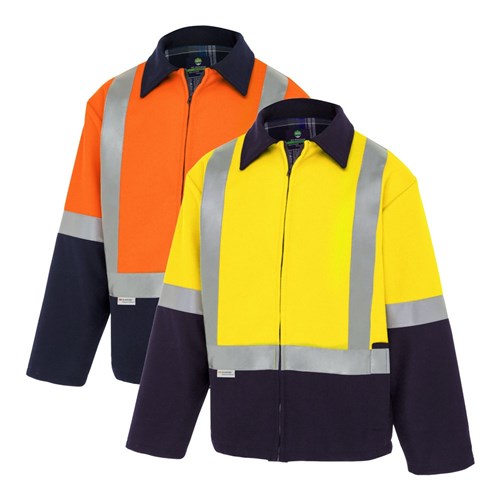 WS Workwear Hi-Vis Bluey Jacket with H-Reflective Tape