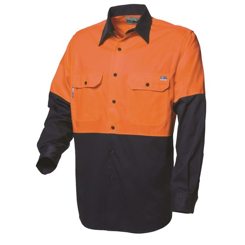 WS Workwear Mens Hi-Vis Classic Drill Shirt