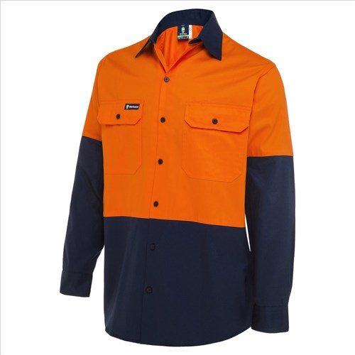 WS Workwear Horizontally Vented Mens Button-Up Shirt