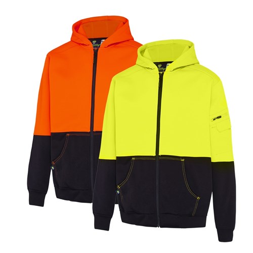 WS Workwear Hi-Vis Fleece Zip Hoodie