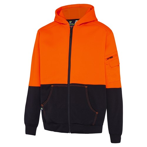 WS Workwear Hi-Vis Fleece Zip Hoodie