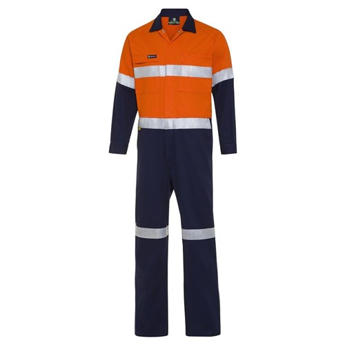 WS Workwear Mens Hi-Vis Drill Overall with Reflective Tape