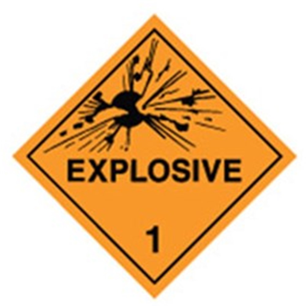 Explosive Safety Sign Bunzl Safety
