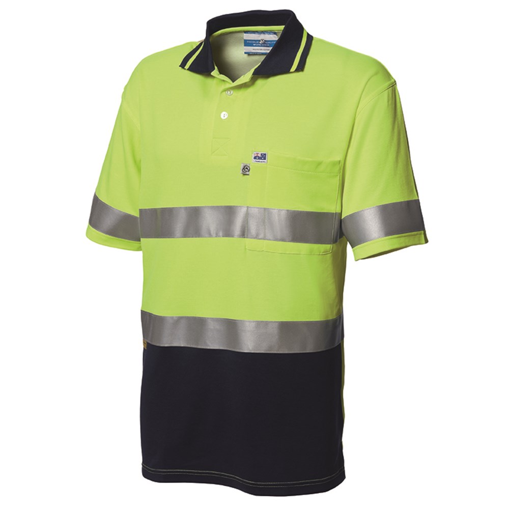 WS Workwear HiVis Polo Shirt with Reflective Tape Bunzl Safety